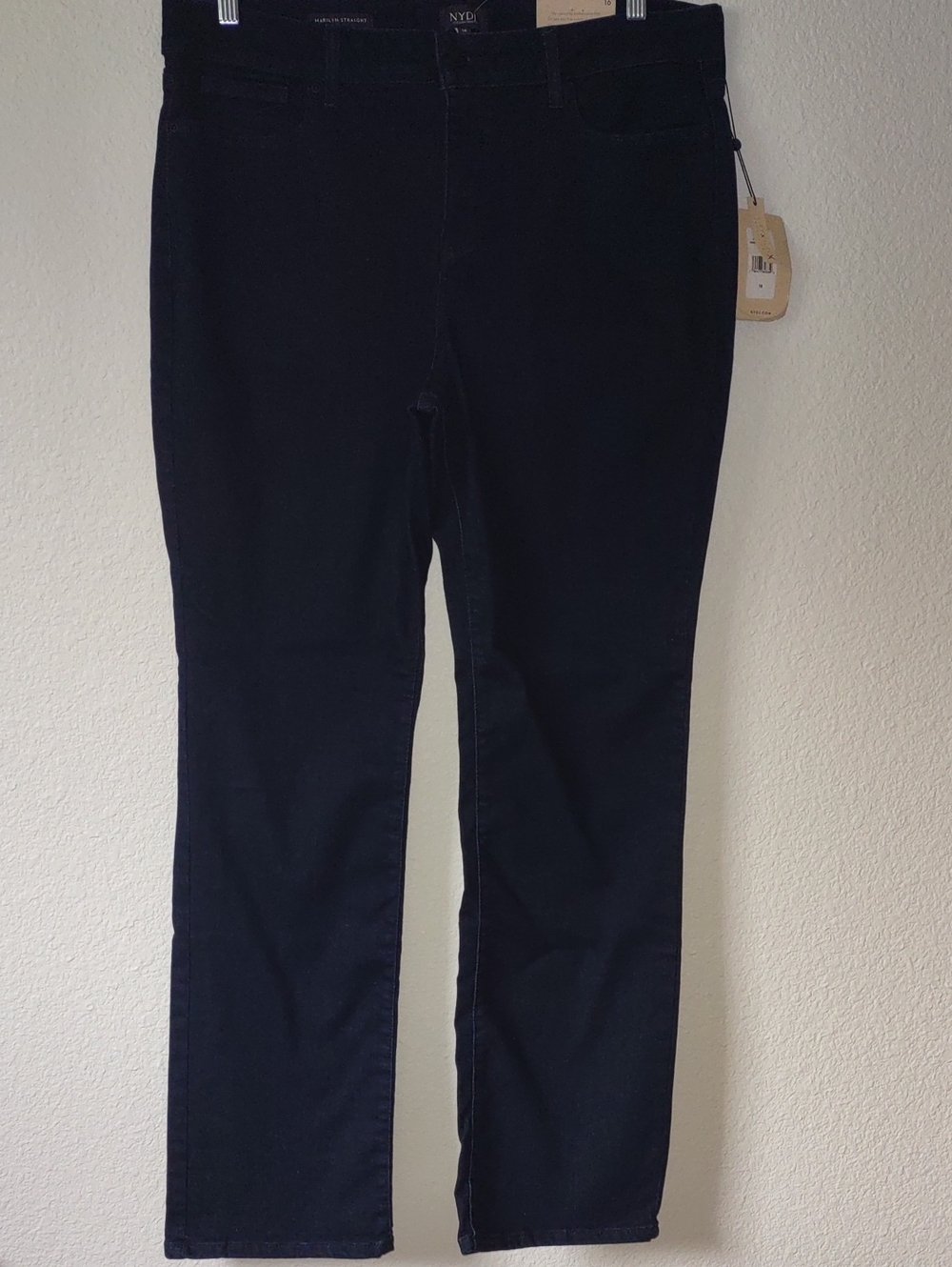 NYDJ Size 16 Navy Marilyn Straight Rinse Leg Jeans NWT
